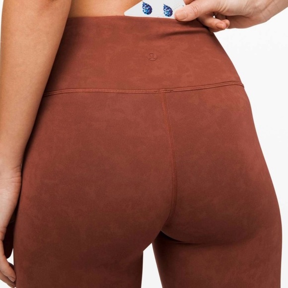 Lululemon sz 4 Always On High-Rise Tight 28" Sky Wash Print Rustic Clay like new - Picture 11 of 14